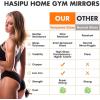 imageHasipu Home Gym Mirror 55 L x 21 W  2PCS Large Full Body Mirror for Yoga WallMounted Mirrors for Fitness Garage Dance Studio 016in Tempered Glass FramelessSilver