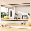 imageHasipu Home Gym Mirror 55 L x 21 W  2PCS Large Full Body Mirror for Yoga WallMounted Mirrors for Fitness Garage Dance Studio 016in Tempered Glass FramelessBlack