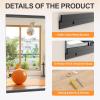 imageHasipu Home Gym Mirror 55 L x 21 W  2PCS Large Full Body Mirror for Yoga WallMounted Mirrors for Fitness Garage Dance Studio 016in Tempered Glass FramelessBlack
