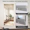 imageHasipu Home Gym Mirror 55 L x 21 W  2PCS Large Full Body Mirror for Yoga WallMounted Mirrors for Fitness Garage Dance Studio 016in Tempered Glass FramelessSilver