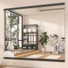 imageHasipu Home Gym Mirror 55 L x 21 W  2PCS Large Full Body Mirror for Yoga WallMounted Mirrors for Fitness Garage Dance Studio 016in Tempered Glass FramelessBlack