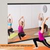 imageHasipu Home Gym Mirror 55 L x 21 W  2PCS Large Full Body Mirror for Yoga WallMounted Mirrors for Fitness Garage Dance Studio 016in Tempered Glass FramelessBlack