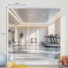 imageHasipu Home Gym Mirror 55 L x 21 W  2PCS Large Full Body Mirror for Yoga WallMounted Mirrors for Fitness Garage Dance Studio 016in Tempered Glass FramelessSilver