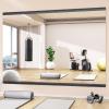imageHasipu Home Gym Mirror 55 L x 21 W  2PCS Large Full Body Mirror for Yoga WallMounted Mirrors for Fitness Garage Dance Studio 016in Tempered Glass FramelessBlack