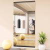 imageHasipu Home Gym Mirror 55 L x 21 W  2PCS Large Full Body Mirror for Yoga WallMounted Mirrors for Fitness Garage Dance Studio 016in Tempered Glass FramelessBlack