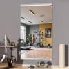 imageHasipu Home Gym Mirror 55 L x 21 W  2PCS Large Full Body Mirror for Yoga WallMounted Mirrors for Fitness Garage Dance Studio 016in Tempered Glass FramelessSilver