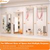 imageHasipu Home Gym Mirror 55 L x 21 W  2PCS Large Full Body Mirror for Yoga WallMounted Mirrors for Fitness Garage Dance Studio 016in Tempered Glass FramelessSilver