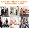 imageHasipu Home Gym Mirror 55 L x 21 W  2PCS Large Full Body Mirror for Yoga WallMounted Mirrors for Fitness Garage Dance Studio 016in Tempered Glass FramelessSilver