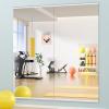imageHasipu Home Gym Mirror 55 L x 21 W  2PCS Large Full Body Mirror for Yoga WallMounted Mirrors for Fitness Garage Dance Studio 016in Tempered Glass FramelessSilver