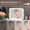 imageHasipu Vanity Mirror with Lights 10 x 12 LED Makeup Mirror 3 Modes Light Smart Touch Control Dimmable 360Rotation Rectangle White Frame14L x 10W