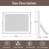 imageHasipu Vanity Mirror with Lights 10 x 12 LED Makeup Mirror 3 Modes Light Smart Touch Control Dimmable 360Rotation Rectangle White Frame14L x 11W