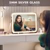 imageHasipu Vanity Mirror with Lights 10 x 12 LED Makeup Mirror 3 Modes Light Smart Touch Control Dimmable 360Rotation Rectangle White Frame15L x 11W