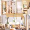 imageHasipu Door Mirror Full Length 472 x 157 Inch Full Body Wall Mirror Over The Door Hanging Mirror for Bedroom Living Room CloakroomWhiteBlack