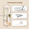 imageHasipu Door Mirror Full Length 472 x 157 Inch Full Body Wall Mirror Over The Door Hanging Mirror for Bedroom Living Room CloakroomWhiteBlack