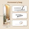 imageHasipu Door Mirror Full Length 472 x 157 Inch Full Body Wall Mirror Over The Door Hanging Mirror for Bedroom Living Room CloakroomWhiteWhite