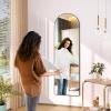 imageHasipu Door Mirror Full Length 472 x 157 Inch Full Body Wall Mirror Over The Door Hanging Mirror for Bedroom Living Room CloakroomWhiteWhite