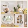 imageHasipu Irregular Bathroom Mirror with Lights  25x45 LED Asymmetrical Wall Mirror Abstract Modern Lighted Vanity Mirror for Wall AnitFog Dimmable Memory VerticalHorizontal BlackSilver