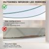 imageHasipu Irregular Bathroom Mirror with Lights  25x45 LED Asymmetrical Wall Mirror Abstract Modern Lighted Vanity Mirror for Wall AnitFog Dimmable Memory VerticalHorizontal BlackFrameless