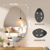 imageHasipu Irregular Bathroom Mirror with Lights  25x45 LED Asymmetrical Wall Mirror Abstract Modern Lighted Vanity Mirror for Wall AnitFog Dimmable Memory VerticalHorizontal BlackFrameless