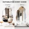 imageHasipu Irregular Bathroom Mirror with Lights  25x45 LED Asymmetrical Wall Mirror Abstract Modern Lighted Vanity Mirror for Wall AnitFog Dimmable Memory VerticalHorizontal BlackFrameless