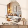 imageHasipu Irregular Bathroom Mirror with Lights  25x45 LED Asymmetrical Wall Mirror Abstract Modern Lighted Vanity Mirror for Wall AnitFog Dimmable Memory VerticalHorizontal BlackFrameless