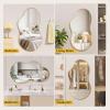 imageHasipu Irregular Bathroom Mirror with Lights  25x45 LED Asymmetrical Wall Mirror Abstract Modern Lighted Vanity Mirror for Wall AnitFog Dimmable Memory VerticalHorizontal BlackGold