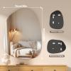 imageHasipu Irregular Bathroom Mirror with Lights  25x45 LED Asymmetrical Wall Mirror Abstract Modern Lighted Vanity Mirror for Wall AnitFog Dimmable Memory VerticalHorizontal BlackFrameless