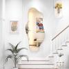 imageHasipu Irregular Bathroom Mirror with Lights  25x45 LED Asymmetrical Wall Mirror Abstract Modern Lighted Vanity Mirror for Wall AnitFog Dimmable Memory VerticalHorizontal BlackFrameless