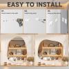 imageHasipu Irregular Bathroom Mirror with Lights  25x45 LED Asymmetrical Wall Mirror Abstract Modern Lighted Vanity Mirror for Wall AnitFog Dimmable Memory VerticalHorizontal BlackFrameless