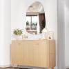 imageHasipu Irregular Bathroom Mirror with Lights  25x45 LED Asymmetrical Wall Mirror Abstract Modern Lighted Vanity Mirror for Wall AnitFog Dimmable Memory VerticalHorizontal BlackFrameless