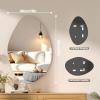 imageHasipu Irregular Bathroom Mirror with Lights  25x45 LED Asymmetrical Wall Mirror Abstract Modern Lighted Vanity Mirror for Wall AnitFog Dimmable Memory VerticalHorizontal BlackFrameless