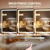 imageHasipu Vanity Mirror with Lights 37 x 26 LED Makeup Mirror Lighted Makeup Mirror with Dimmable 3 Modes Touch Screen Control Vanity Mirror Square WhiteWhite