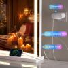 imageHasipu Vanity Mirror with Lights 37 x 26 LED Makeup Mirror Lighted Makeup Mirror with Dimmable 3 Modes Touch Screen Control Vanity Mirror Square WhiteWhite