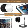 imageHasipu Vanity Mirror with Lights 37 x 26 LED Makeup Mirror Lighted Makeup Mirror with Dimmable 3 Modes Touch Screen Control Vanity Mirror Square WhiteBlack