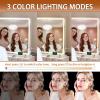 imageHasipu Vanity Mirror with Lights 37 x 26 LED Makeup Mirror Lighted Makeup Mirror with Dimmable 3 Modes Touch Screen Control Vanity Mirror Square WhiteWhite