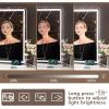 imageHasipu Vanity Mirror with Lights 37 x 26 LED Makeup Mirror Lighted Makeup Mirror with Dimmable 3 Modes Touch Screen Control Vanity Mirror Square WhiteWhite