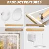 imageHasipu Vanity Mirror with Lights 37 x 26 LED Makeup Mirror Lighted Makeup Mirror with Dimmable 3 Modes Touch Screen Control Vanity Mirror Square WhiteGold