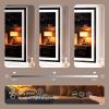 imageHasipu Vanity Mirror with Lights 37 x 26 LED Makeup Mirror Lighted Makeup Mirror with Dimmable 3 Modes Touch Screen Control Vanity Mirror Square WhiteWhite