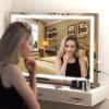 imageHasipu Vanity Mirror with Lights 37 x 26 LED Makeup Mirror Lighted Makeup Mirror with Dimmable 3 Modes Touch Screen Control Vanity Mirror Square WhiteBlack