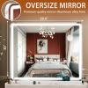 imageHasipu Vanity Mirror with Lights 37 x 26 LED Makeup Mirror Lighted Makeup Mirror with Dimmable 3 Modes Touch Screen Control Vanity Mirror Square WhiteWhite