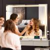 imageHasipu Vanity Mirror with Lights 37 x 26 LED Makeup Mirror Lighted Makeup Mirror with Dimmable 3 Modes Touch Screen Control Vanity Mirror Square WhiteWhite