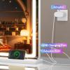 imageHasipu Vanity Mirror with Lights 37 x 26 LED Makeup Mirror Lighted Makeup Mirror with Dimmable 3 Modes Touch Screen Control Vanity Mirror Square WhiteWhite