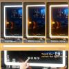 imageHasipu Vanity Mirror with Lights 37 x 26 LED Makeup Mirror Lighted Makeup Mirror with Dimmable 3 Modes Touch Screen Control Vanity Mirror Square WhiteBlack