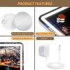imageHasipu Vanity Mirror with Lights 37 x 26 LED Makeup Mirror Lighted Makeup Mirror with Dimmable 3 Modes Touch Screen Control Vanity Mirror Square WhiteWhite