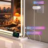 imageHasipu Vanity Mirror with Lights 37 x 26 LED Makeup Mirror Lighted Makeup Mirror with Dimmable 3 Modes Touch Screen Control Vanity Mirror Square WhiteWhite