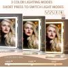 imageHasipu Vanity Mirror with Lights 37 x 26 LED Makeup Mirror Lighted Makeup Mirror with Dimmable 3 Modes Touch Screen Control Vanity Mirror Square WhiteWhite