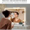 imageHasipu Vanity Mirror with Lights 37 x 26 LED Makeup Mirror Lighted Makeup Mirror with Dimmable 3 Modes Touch Screen Control Vanity Mirror Square WhiteWhite