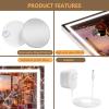 imageHasipu Vanity Mirror with Lights 37 x 26 LED Makeup Mirror Lighted Makeup Mirror with Dimmable 3 Modes Touch Screen Control Vanity Mirror Square WhiteWhite