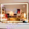 imageHasipu Vanity Mirror with Lights 37 x 26 LED Makeup Mirror Lighted Makeup Mirror with Dimmable 3 Modes Touch Screen Control Vanity Mirror Square WhiteWhite