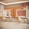 imageHasipu Vanity Mirror with Lights 37 x 26 LED Makeup Mirror Lighted Makeup Mirror with Dimmable 3 Modes Touch Screen Control Vanity Mirror Square WhiteWhite